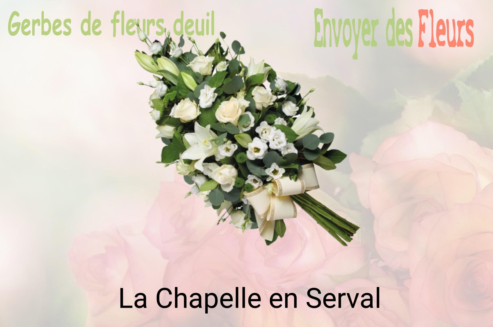Gerbe de fleurs de deuil livrée à La Chapelle-en-Serval
